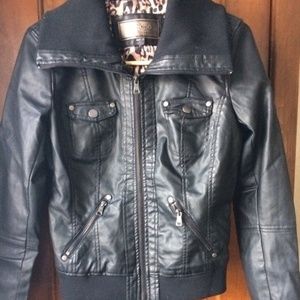 faux leather jacket